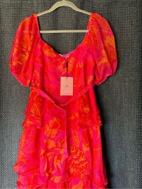Hello Molly Cocktails & Couture Maxi Dress - Pink/Orange
